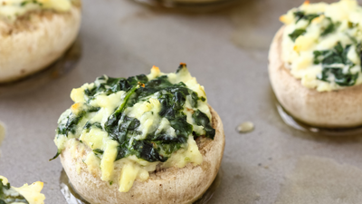 Diabetes-Friendly Stuffed Mushrooms with Spinach and Feta