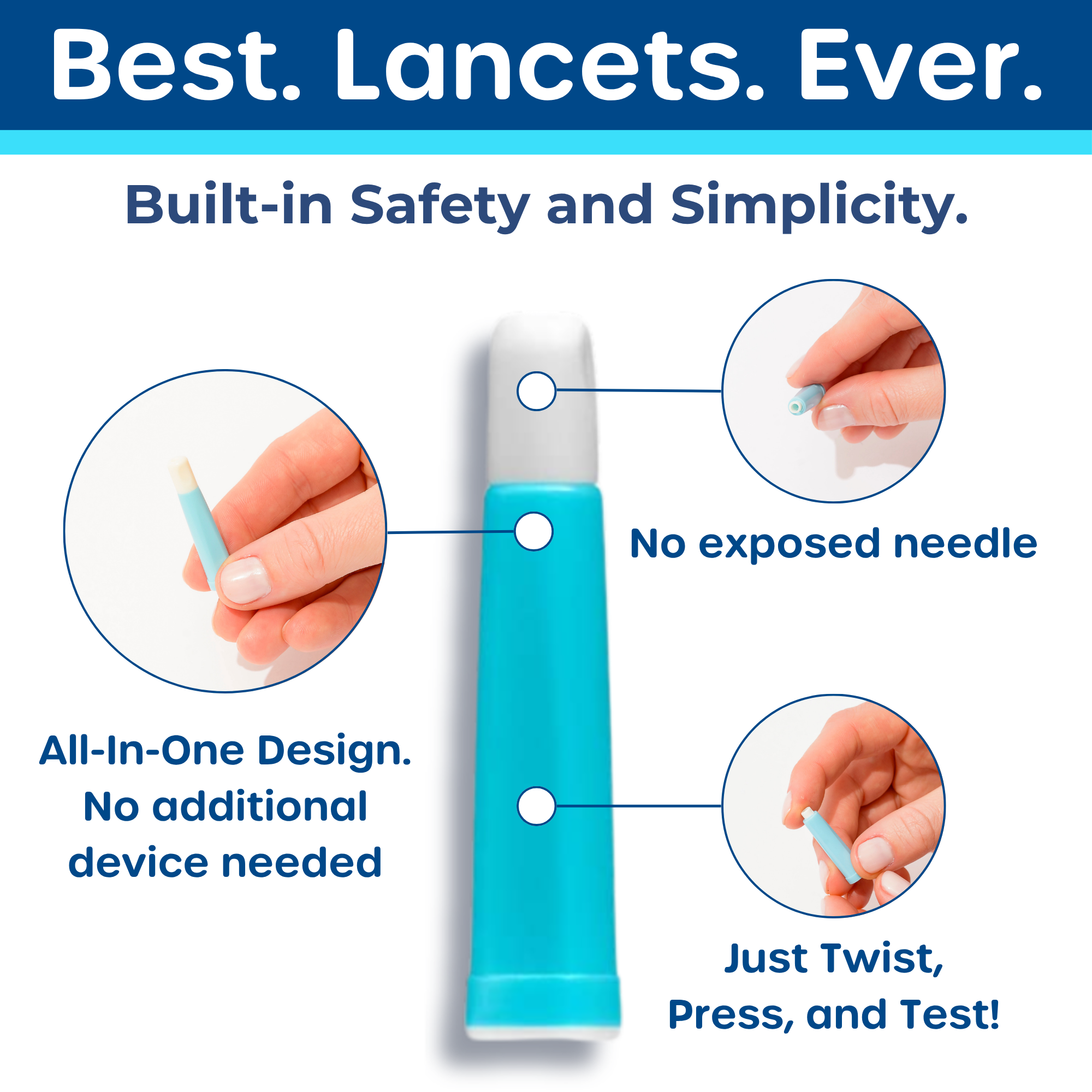 Pip All-In-One Diabetes Lancets