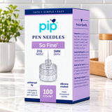 Pip So Fine 31G 5mm pen needles, 100 count box