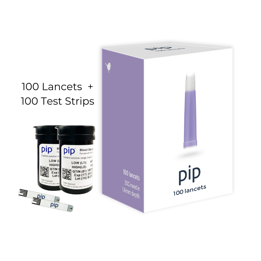 Purple Complete Refill | 100 Test Strips & 100 Lancets