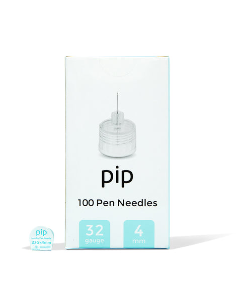 Pip Insulin Pen Needles (32G 4mm) 100 Pieces